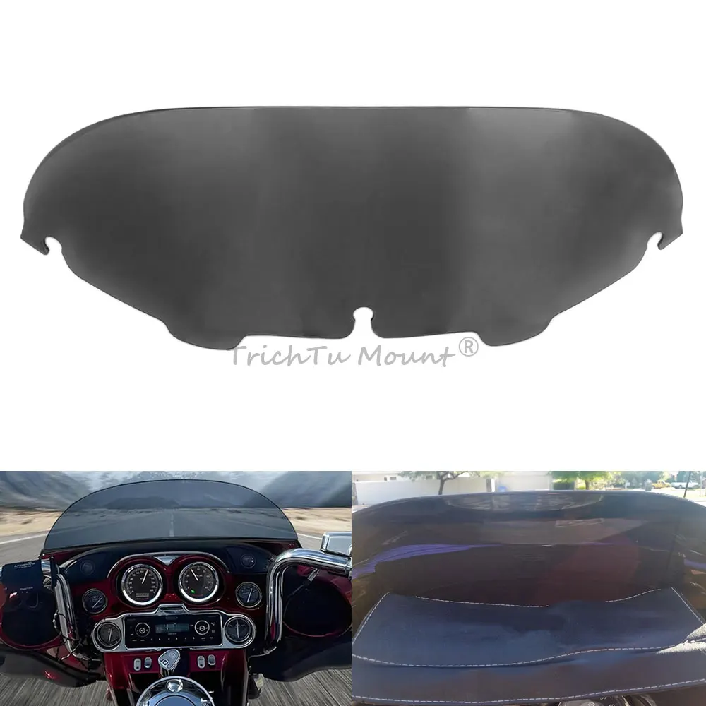 

For Harley Touring Street Glide FLHX Electra Glide Classic FLHT Ultra Limited FLHTCU Motorcycle 7" Upper Windscreen Windshield