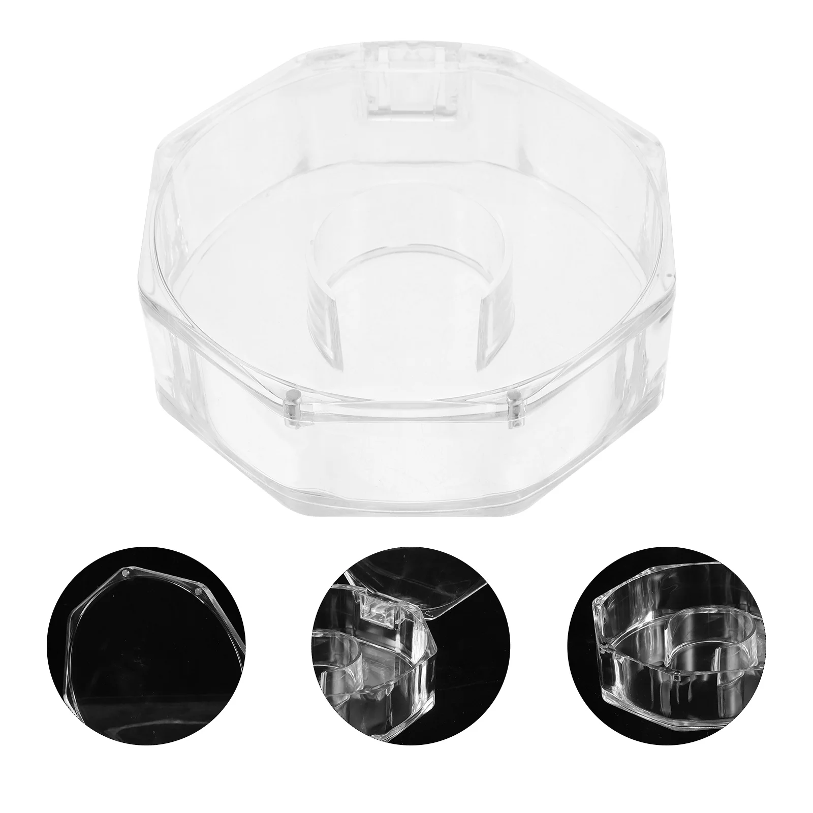 

Octagonal Transparent Acrylic Bracelet Organizer Box Durable Clear Storage Case for Beads Bangle Display Bracelet Box