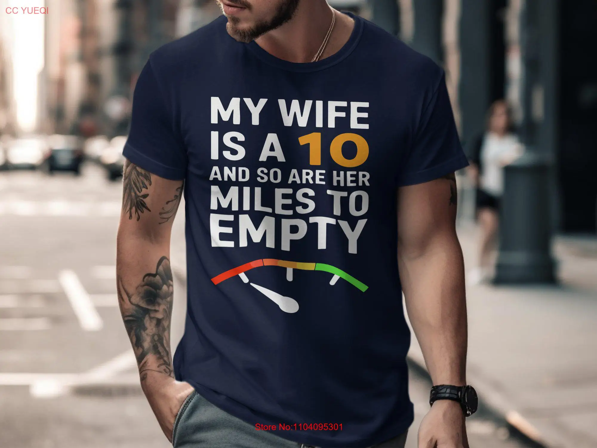 FUNNY SPOUSE SHIRT for Him My Wife Is a 10 Humorous T Creative Husband Quirky Marriage Fun Statement