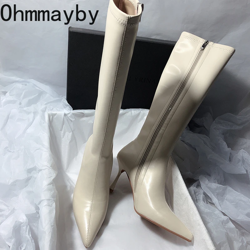 Výtvarník špičaté prst ženy připoutat se koleno vysoký boty elegantní boty sexy vysoký pata dlouhé botas de mujer