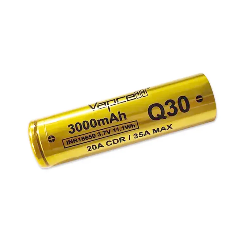 Original Vapcell Q30 INR 18650 Battery 3000mAh CDR 20A Max 35A 3.7V Lithium Ion Battery For VapeMod Flashlight Battery Pack