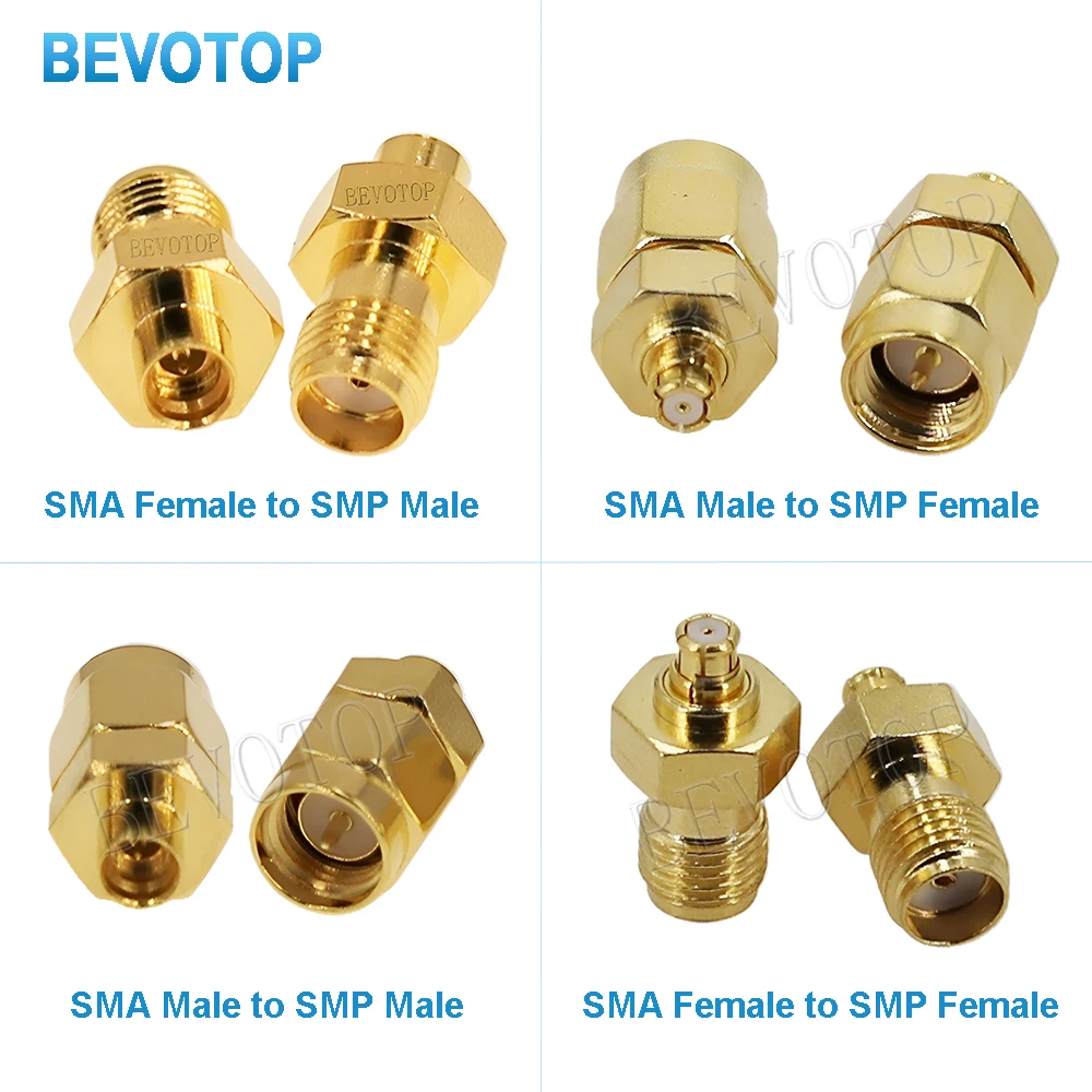 10PCS/lot SMA to SMP Coax Connector SMA Male/ Female to SMP Male/Female RF Coaxial Adapter Gold Plated 50 ohm DC-6GHz