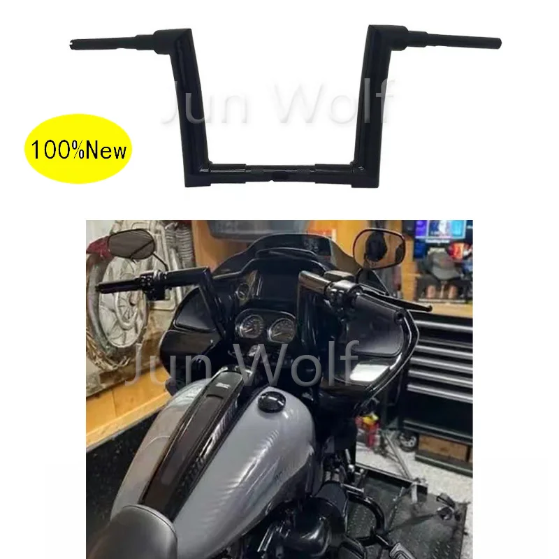 

Motorcycle 50mm Ape Hanger handlebars 12" 14"compatible for Harley-Davidson Road Glide