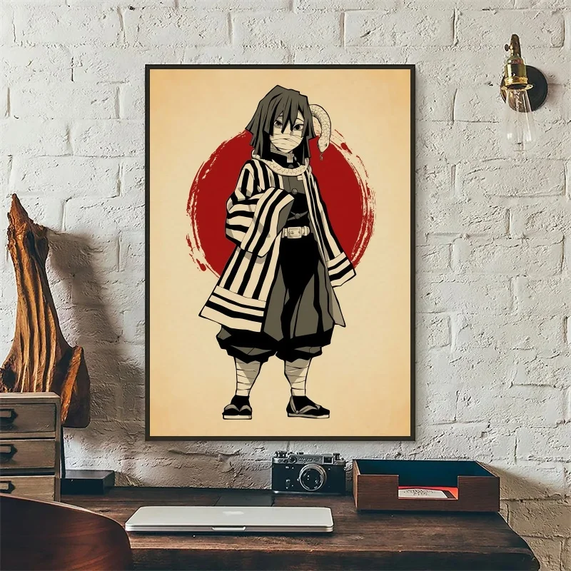 Anime Figur Dämon Slayer Stil Nezuko und Tanjiro Kunst Bild HD Poster Wohnzimmer Schlafzimmer Bar Ästhetische Zimmer Dekoration