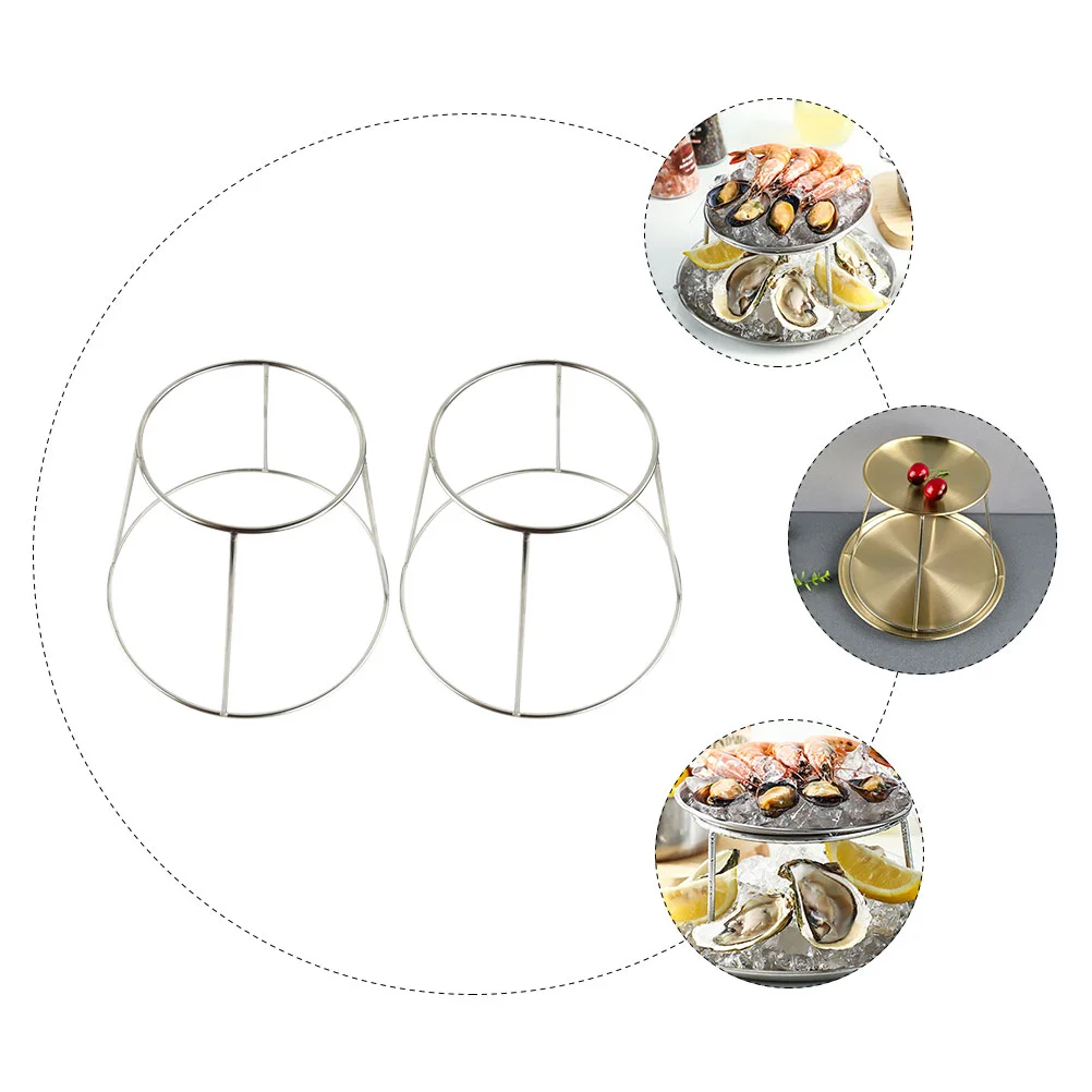 Grilling Accessories Double Rack Seafood Display Restaurant Holder Pizza Serving Stand