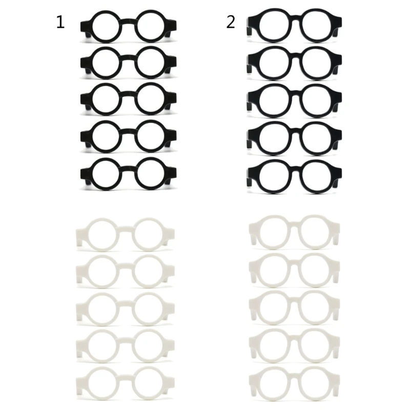 Y1UB 5Pieces Glasses Model Tiny No Lenses Glasses Kids DIY Costume Accessory