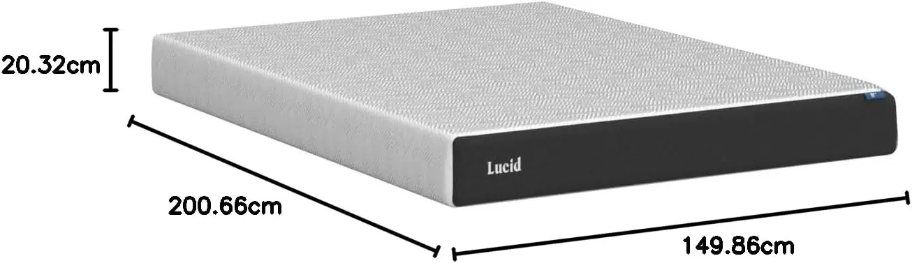 8-Inch Queen Mattress Plush Gel Memory Foam Mattress Bamboo Charcoal Foam Gel Infused Hypoallergenic Foam Mattress