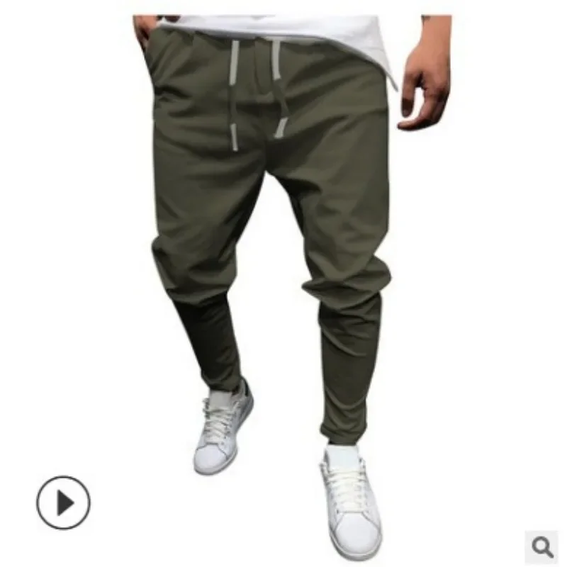 Summer New Pants Men's Solid Color Eight-color Nine-point Pants Men's Casual Pants