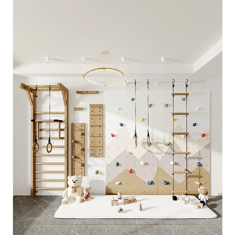 Children's Indoor Climbing Wall Home Climbing Wall Children's Room Amusement Park Family Physical Training Climbing Handholds