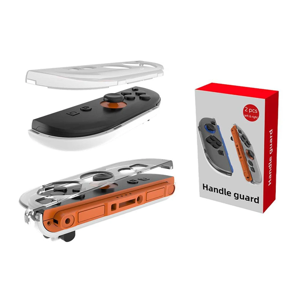 For Switch2 For J-CON Transparent Protective Case Quick-Release Anti-Scratch Game Console Clear Case Game Accessories