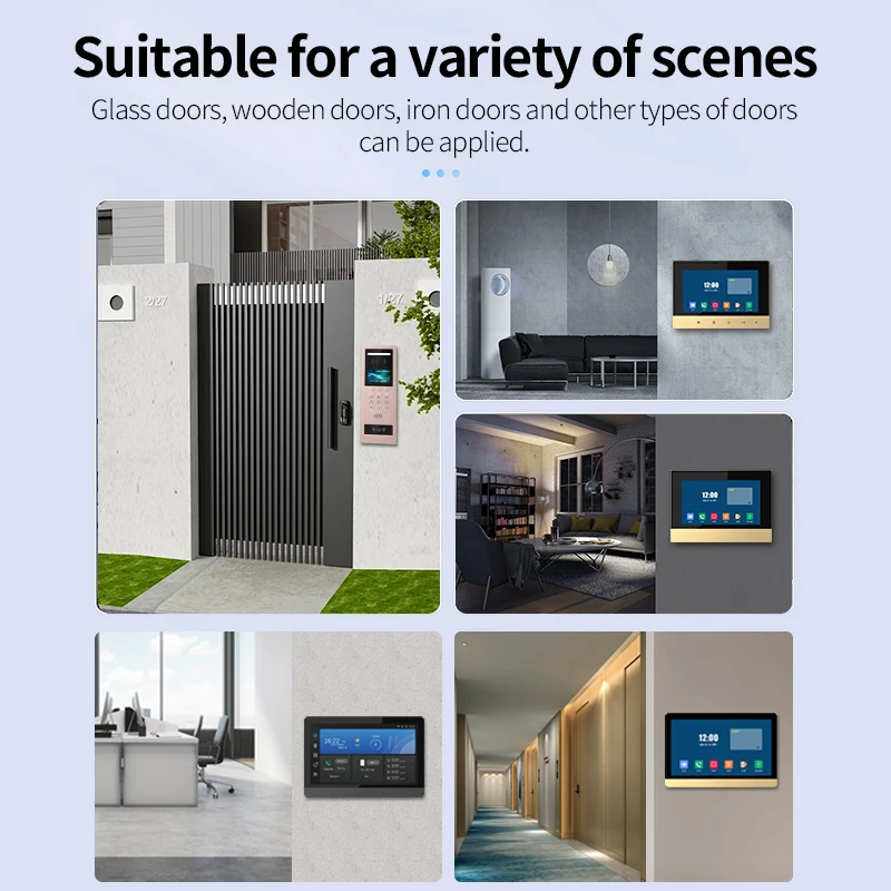10,1 pulgadas Multiunit 6 plana inteligente Wifi Video portero pantalla táctil IP Tuya vídeo inteligente puerta teléfono Visiophone para Villa