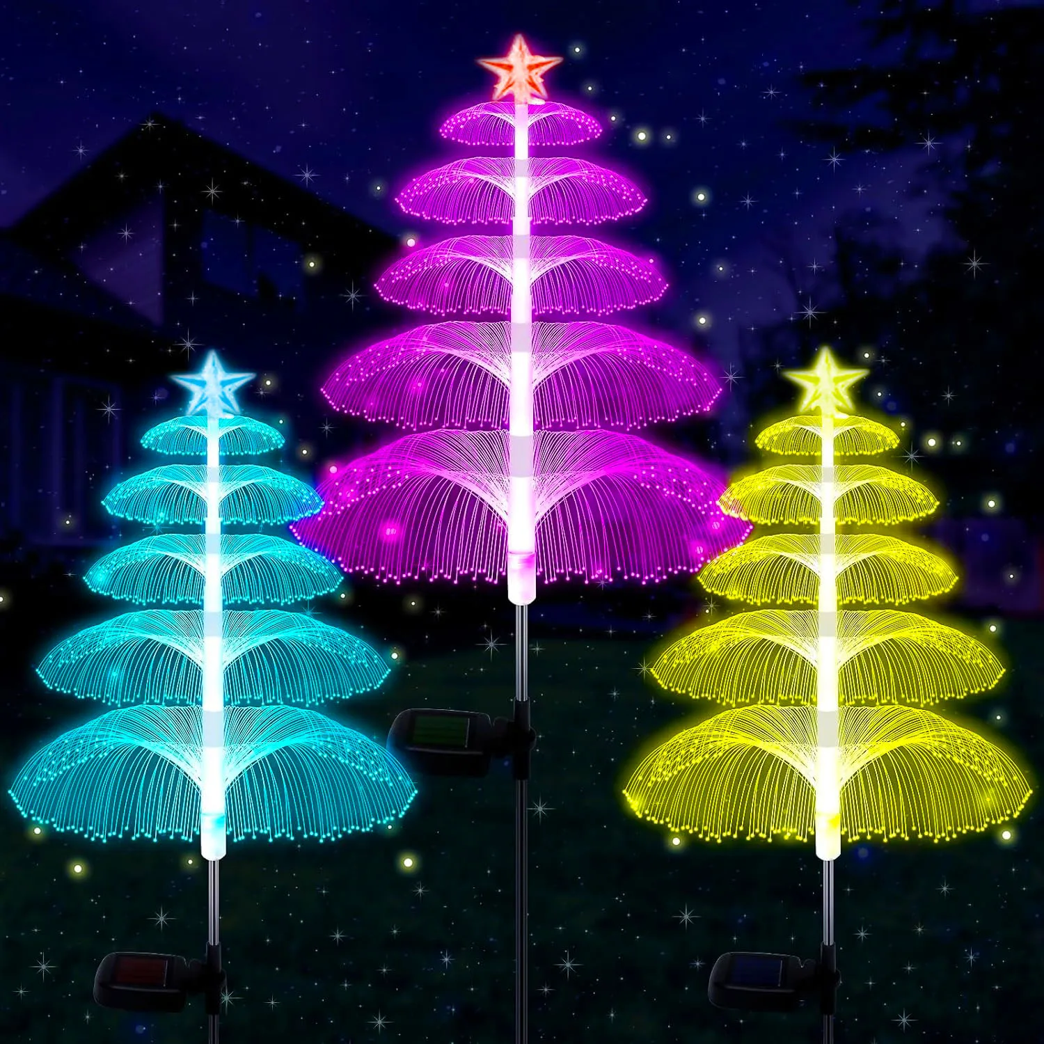 Solarna lampa meduzowa Światło krajobrazowe IP65 Wodoodporne światło meduzowe RGB zmieniające kolor Światło ogrodowe na choinkę świąteczną na trawnik ścieżki