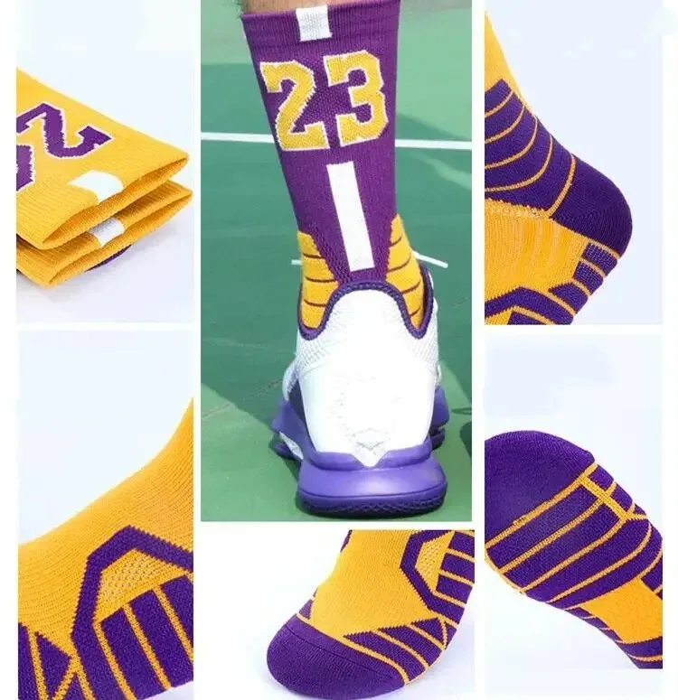 Professional Basketball Socks Men Thickened Mid-calf Children Anti-slip High-calf Towel Bottom Sports Socks Polypropylene Fabric