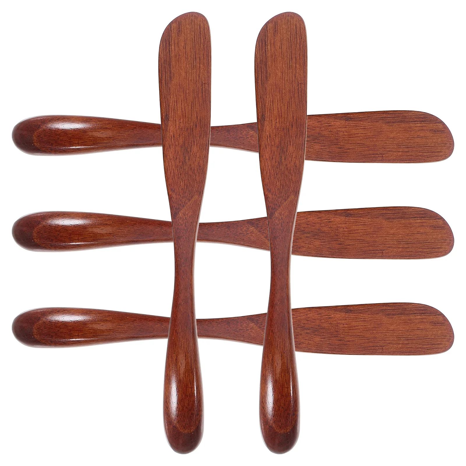 

5pcs Wooden Butter Spreaders Set Natural Wood Face Mask Stick Bread Knife Stirring Rod Ice Cream Scoop Jam Spreader Kitchen