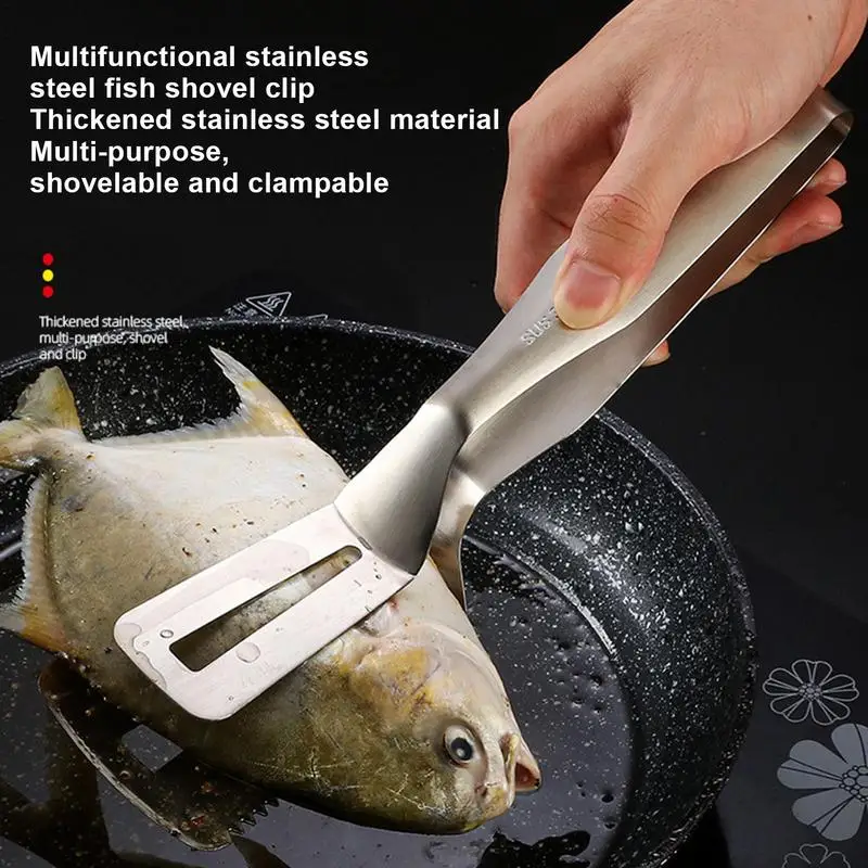 10 Inch Stainless Steel Kitchen Tong Heavy Duty Heat Resistant Out Barbecue Tongs portable  Food Grade Kitchen Tool Accessories