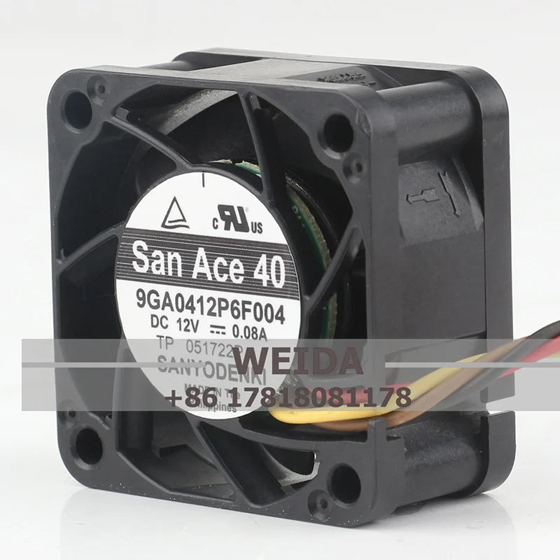 

Original Sanyo 5V 24V 48V DC12V 0.08A AC EC 4020 40X40X20MM 4CM Double Ball Bearing PWM Four-wire 9GA0412P6F004 Cooling Fan