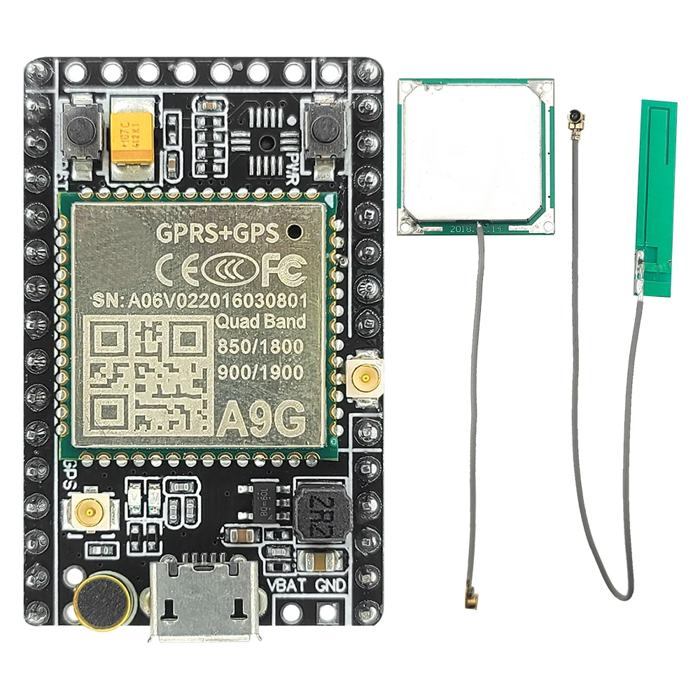 Pudim a9g módulo de placa de desenvolvimento gps bds posicionamento de modo duplo gsm gprs placa de desenvolvimento multifuncional interface spi adc