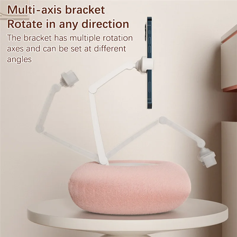 A34M-Mobile Phone Pillow Holder Bed Sofa Lap Adjustable Soft Pillow Stand For Iphone Xiaomi Redmi Huawei Oppo 4.7In-7.0In