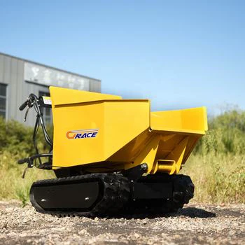 

Self Propelled Walking Hydraulic Tipper 1-2 Ton Wheel Dump Dumper Truck Mini Cargo Transport Farm Site Vehicle
