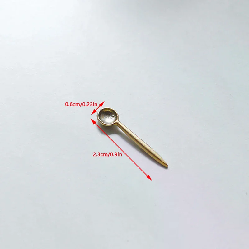 ช้อนจิ๋วสำหรับบ้านตุ๊กตา 1 ชิ้น ขนาด 1:12 ช้อนผสม ช้อนไอศกรีม อุปกรณ์บนโต๊ะอาหาร ของตกแต่งครัว อุปกรณ์บ้านตุ๊กตา ของเล่นเสริมบทบาทสมมติ