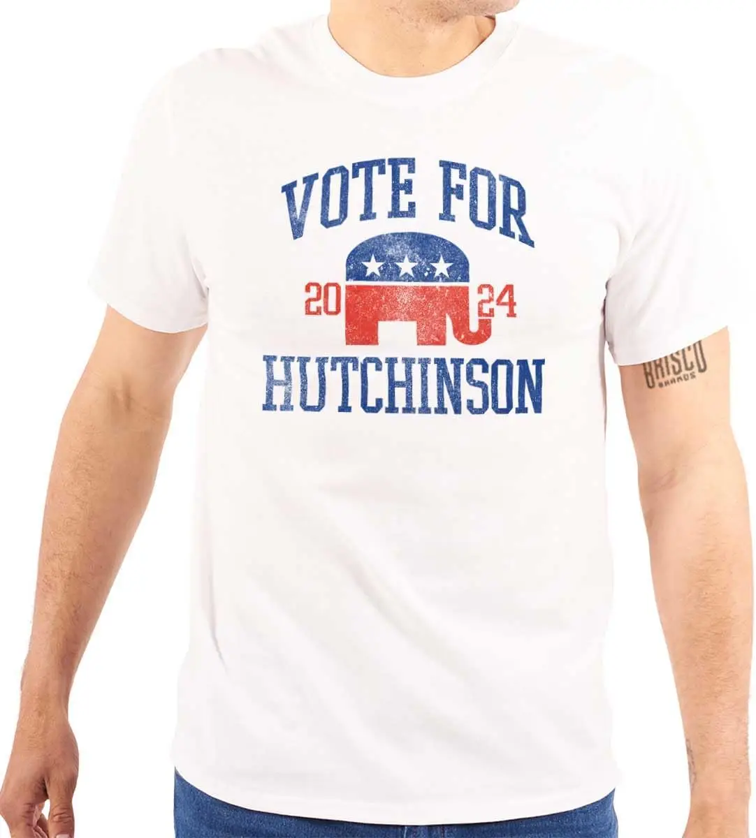 Brisco Brands Vote Burgum 2024 Democratic Election Graphic T Shirt Men or Women