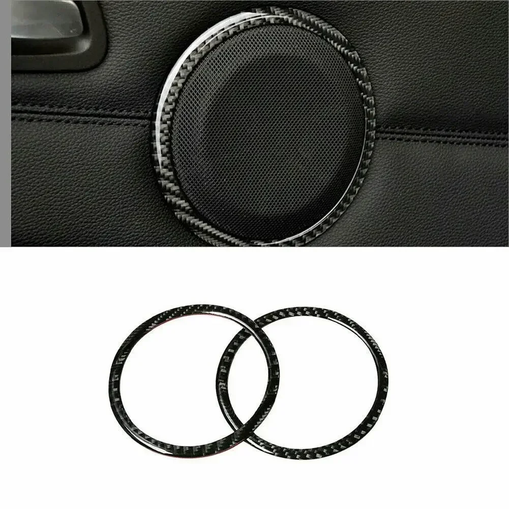 2pcs Frame Trim Cover Decor Rings Set Loudspeaker Car Door Replacement For BMW 3 Series E90 E92 High Quality Practical To Use