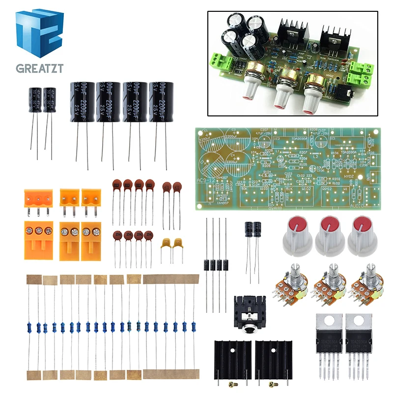 TDA2030A DIY Kit Electronic Amplifier Dual Channel Power Board DIY Kit for Arduino Production Training Suite Student lab TDA2030