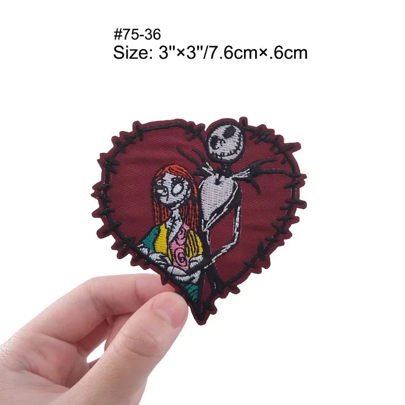 The Nightmare Before Christmas Cloth Sticker Embroidered Patches Cartoon Figure Cute Patch DIY Clothes Garment Decoration Gifts