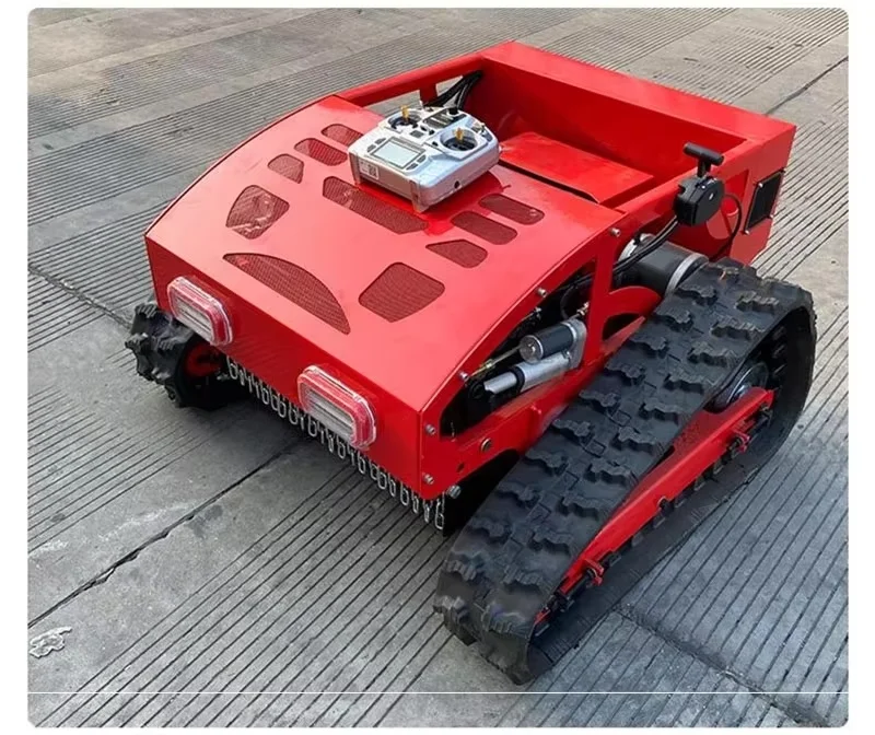 Robot tondeuse à gazon télécommandée 1000m, 16hp, Machine de découpe d'herbe à essence pour Robot de tonte agricole