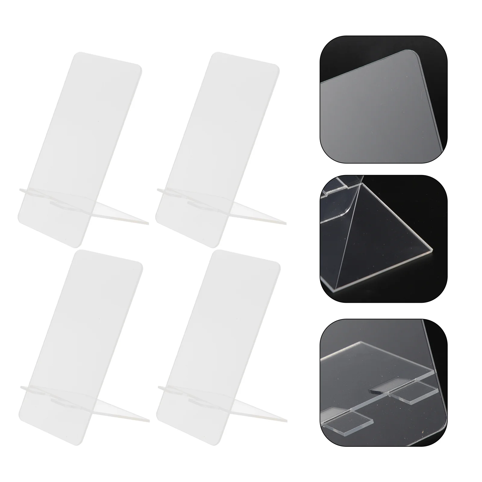 4 قطعة رسالة أكريليك كتابة شفافة للمنزل مكتب مدرسة مقهى سطح المكتب ملاحظة مجلس حامل هاتف متعدد الوظائف #1