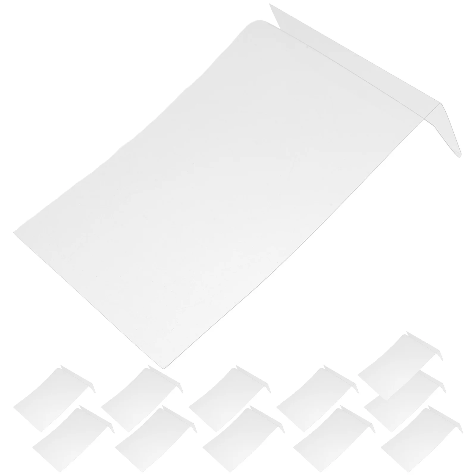 

12 шт. пластиковый держатель ценника прозрачный знак подставка для полки розничный магазин держатель этикеток водонепроницаемый износостойкий для использования в помещении