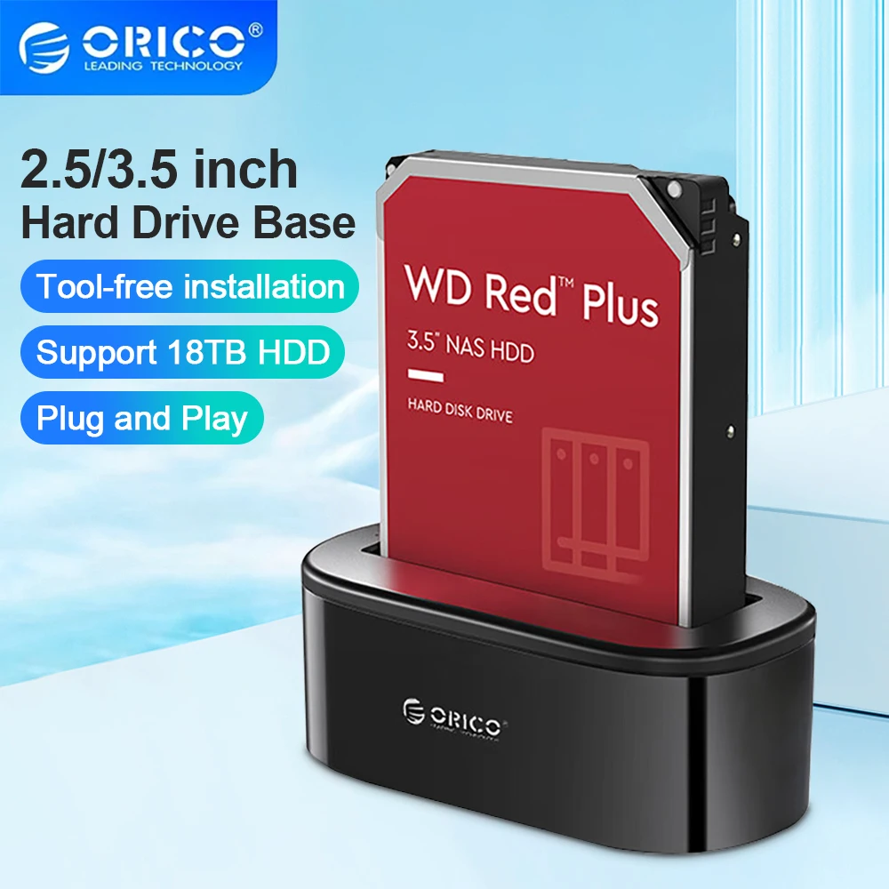 ORICO Hard Drive Docking Station USB 3.0 To SATA HDD Docking Station for 2.5/3.5 Inch SATA HDD Enclosure and SSD Hard Drive Dock