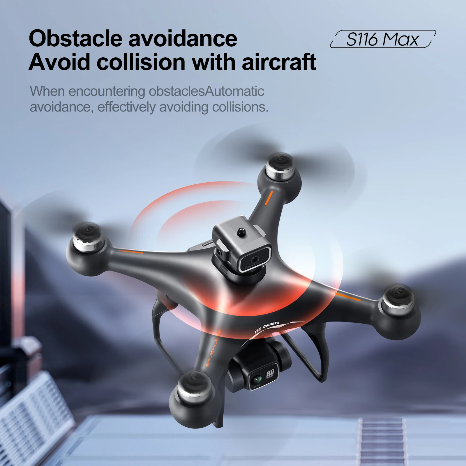 S116 MAX Ulepszona wersja Drone Professional 5G 8K Podwójna kamera ESC Przepływ optyczny Bezszczotkowy 360 °   Unikanie przeszkód WIFI FPV RC