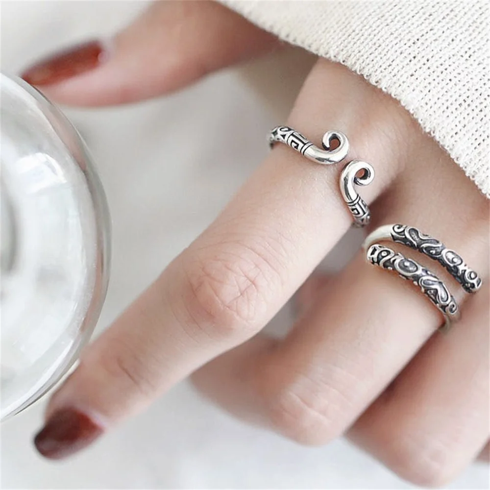 Personality Tightening Curse Sun Wukong Opening Ring Trendy Monkey King Retro Round Open Ring Accessories Gifts