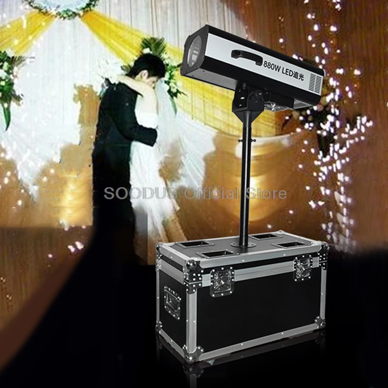 LED Follow Spot Light For Wedding Theater Dj Christmas Party Supplementary Light Follow Tracker Double Focusing With Tripod