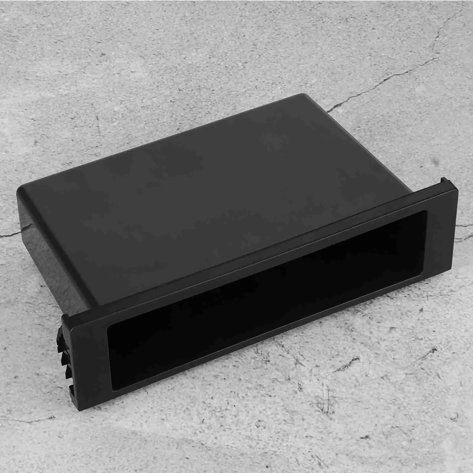 Caixa de armazenamento de rádio para universal 1-din carro estéreo caixa de armazenamento de rádio organizador interno bandeja painel universal ajuste fácil acessórios