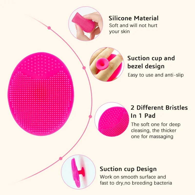 1PC Silicone Face Wash Brush Clean Pores Baby Shampoo Brush Baby Bath Brush Soft Hair Round Shampoo Comb Home Use Brushes