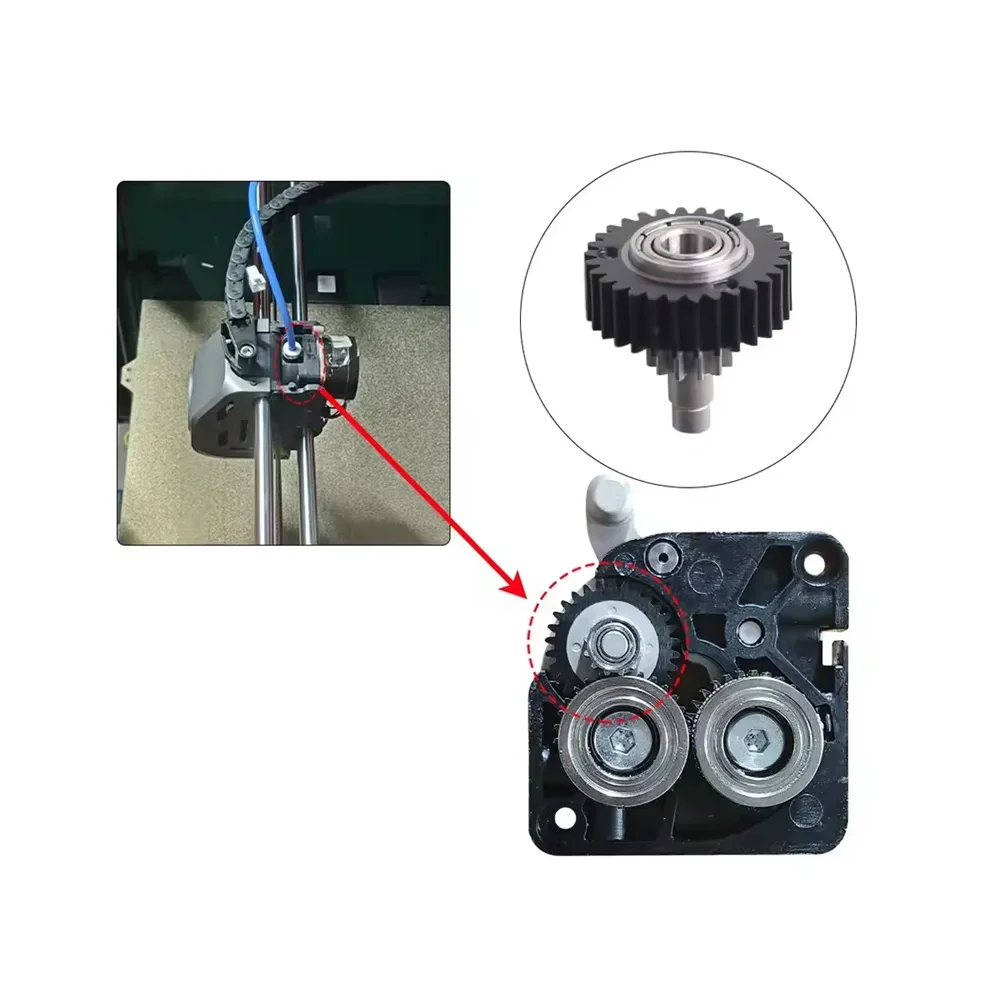 For Creality K1 K1C K1Max Extruder Transmission Reduction Gear High Quality Filament Drive Gears for K1 Sseries 3d Printer