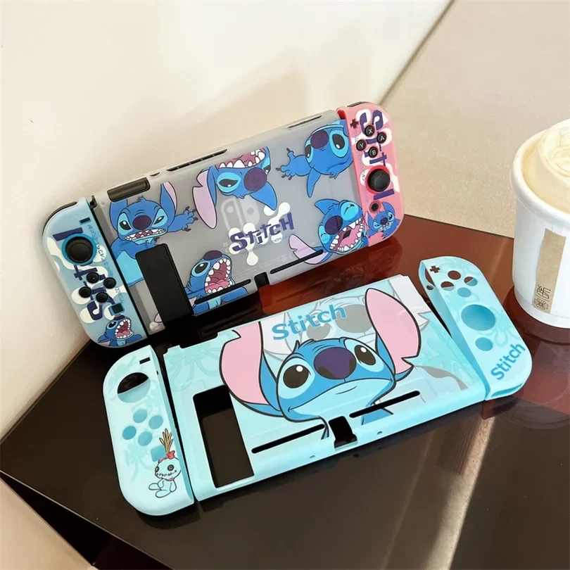 

For Nintendo Switch NS / OLED Game Console Cases Cartoon Stitch Soft Protective Case Console Controller Leather Case Accessories