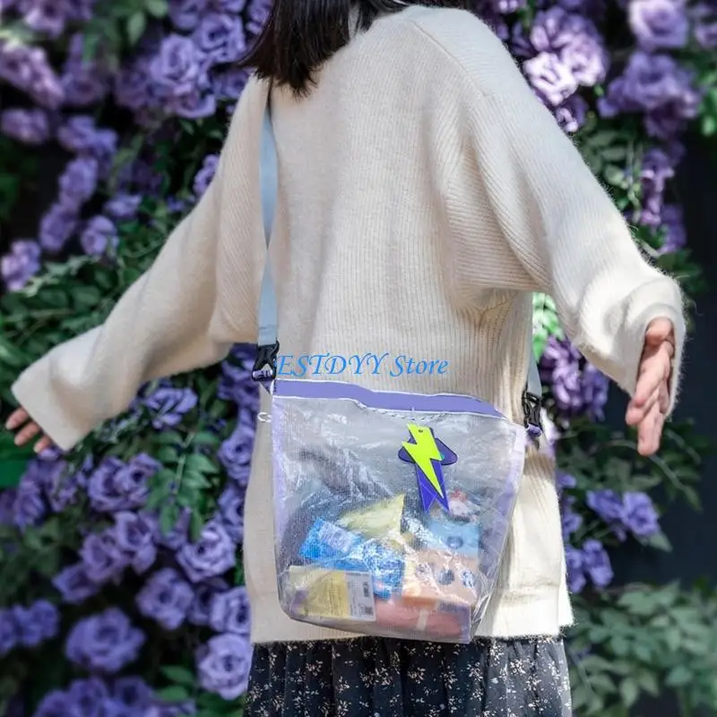 G6DE Single Shoulder Supermarket Shopping Bag Fashion Handheld Woven Bag Enduring