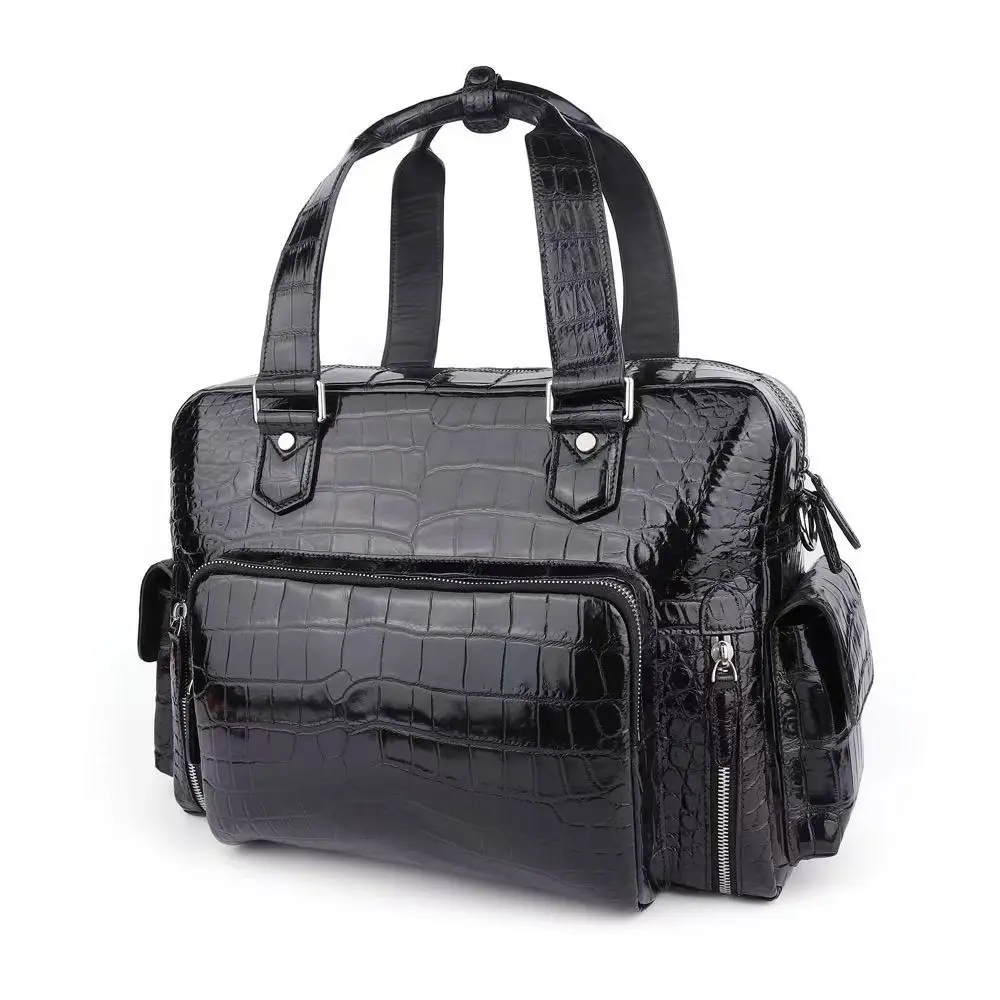

2025 Natural crocodile skin men handbag, shoulder bag,travel bag PDD005