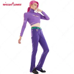 HAIKYUU Unisex Dopio Diavolo Cosplay Costume Long Sleeve Top and Trousers with Belt