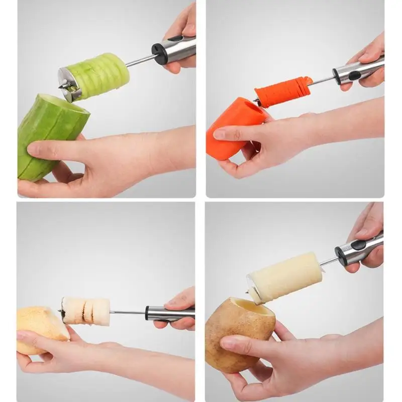 Drill Vegetable Fruit Corer With Ergonomic Anti-Slip Handle Denucleator For Coring Hollowing Out Zucchini Potatoes Carrot Pear