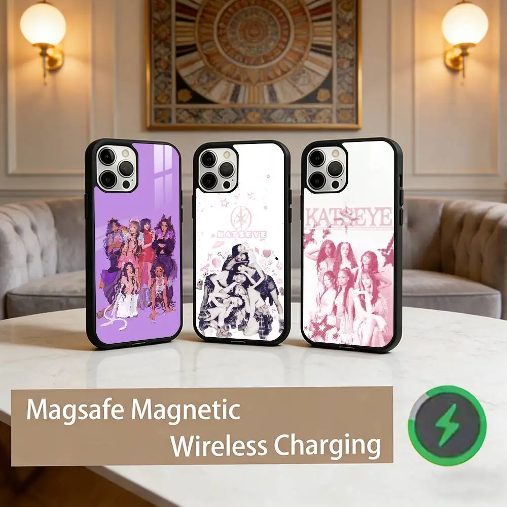 

K-KATSEYES Music Group Phone Case For iPhone17,16,15,14,13,12,11 Plus,Pro Max Magnetic For Magsafe Wireless Charging