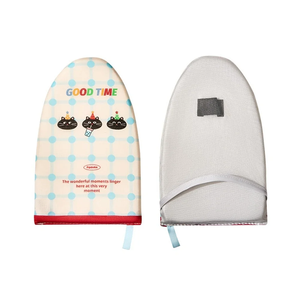Portable Ironing Board with Thickened Panel and Heat Resistant Gloves Wide 15 24cm Compatible for Iron and Steam Use
