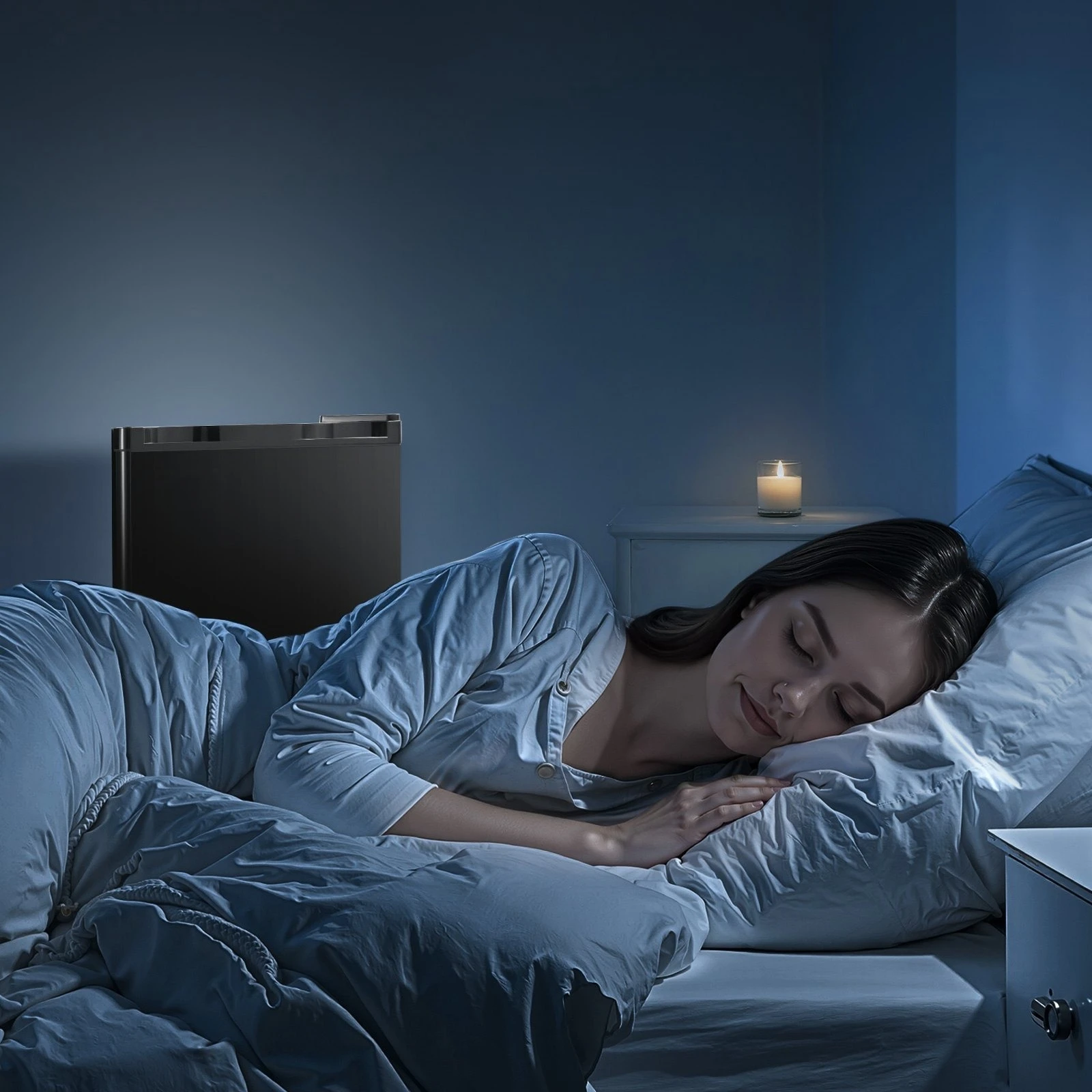 

Mini Fridge, 1.6 Cu.Ft, Single Door Compact Refrigerator, Adjustable Temperature, Metal Shelf, Energy Efficient Small Refrige