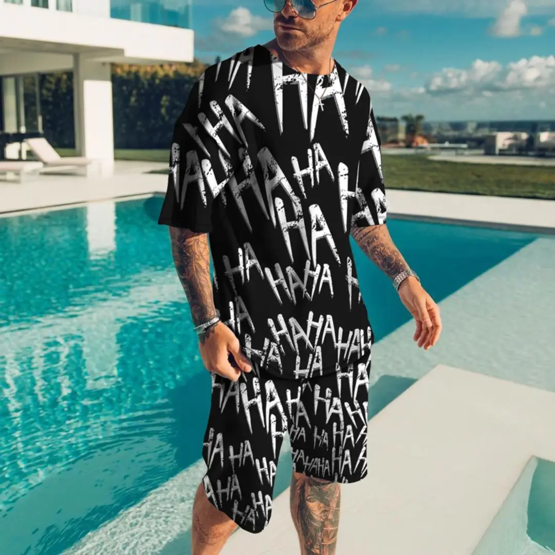 Men\'s 3D Printed Fashion Clothes For Man Print Streetwear Summer T Shirt Shorts 2 Piece Suit Casual Sportswear Men Tracksuit