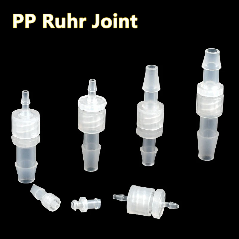 

Food Grade PP Ruhr Joint Medical Plastic Garden Irrigation Water Hose Connector Aquarium Tank Air Pump Adapter 1.6-1.4mm 5-10PCS