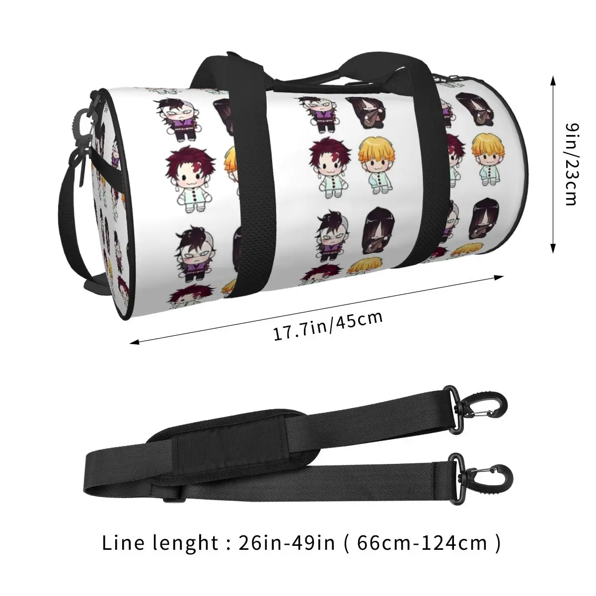 Demons Slayers Collage Sport Bags Japanese Anime Large Gym Bag Outdoor Couple Design Handbag Training Graphic Fitness Bag