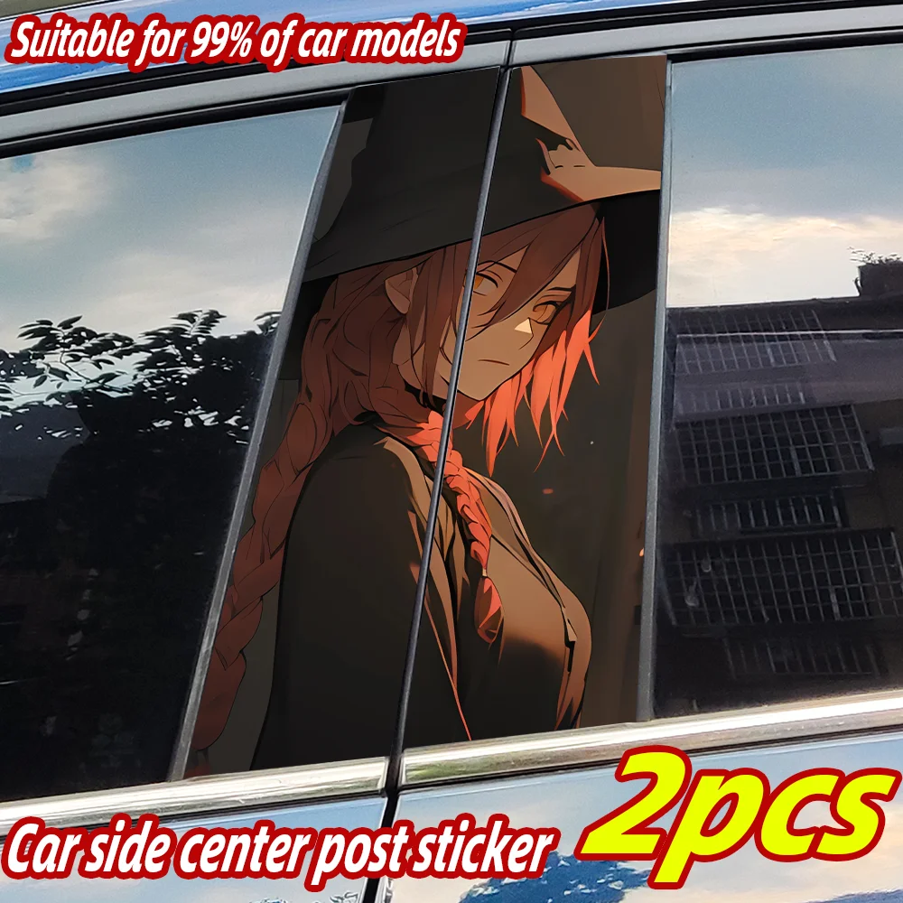 

Anime Demon Hunter Car Stickers Car B-pillar Vinyl Decals Waterproof Auto Center Pillar Sticker Cover Scratches Vehicle Decors